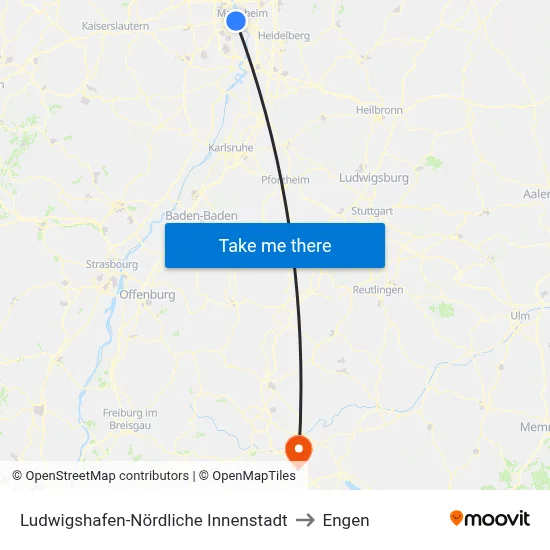 Ludwigshafen-Nördliche Innenstadt to Engen map