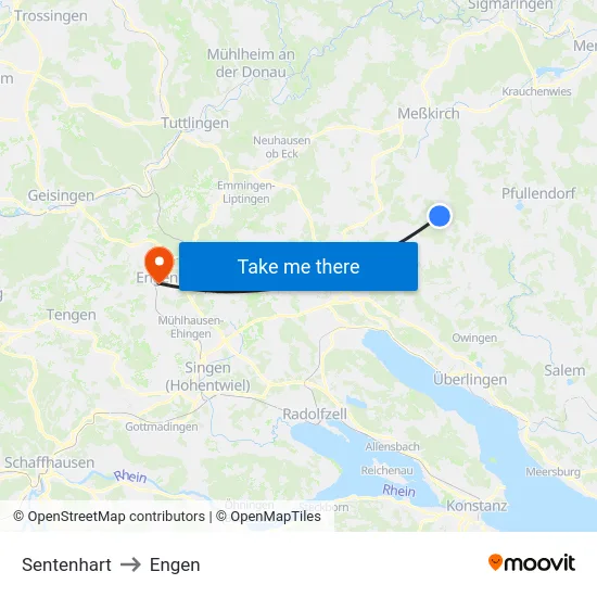 Sentenhart to Engen map