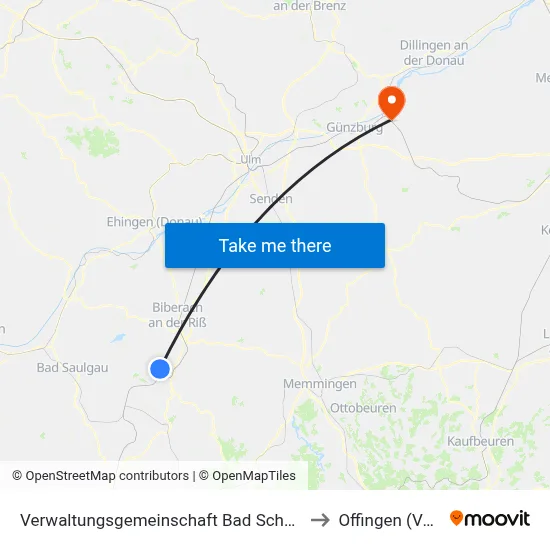 Verwaltungsgemeinschaft Bad Schussenried to Offingen (Vgem) map