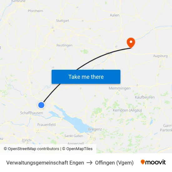 Verwaltungsgemeinschaft Engen to Offingen (Vgem) map