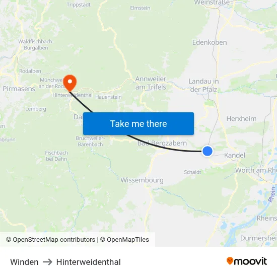 Winden to Hinterweidenthal map