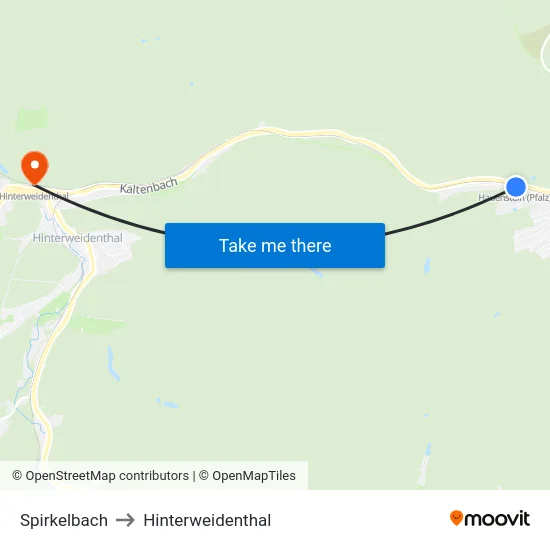 Spirkelbach to Hinterweidenthal map