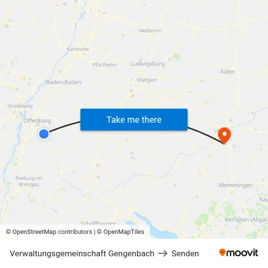 Verwaltungsgemeinschaft Gengenbach to Senden map