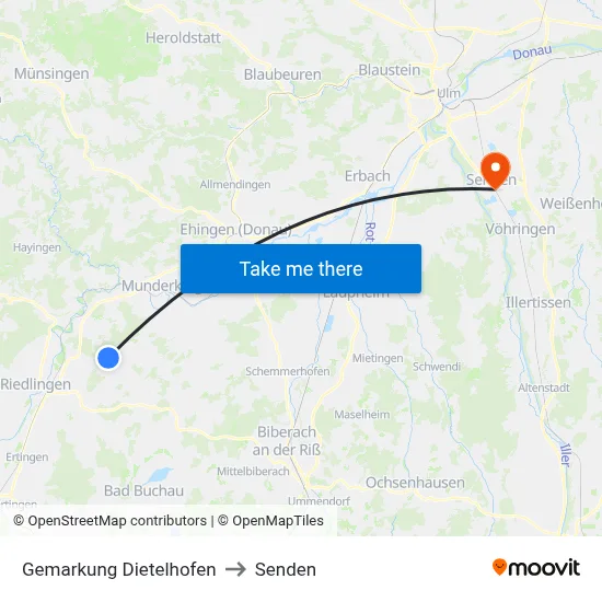 Gemarkung Dietelhofen to Senden map