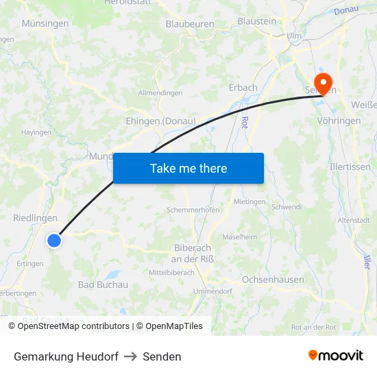 Gemarkung Heudorf to Senden map
