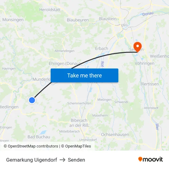 Gemarkung Uigendorf to Senden map