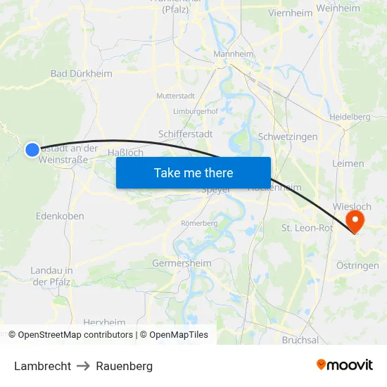 Lambrecht to Rauenberg map