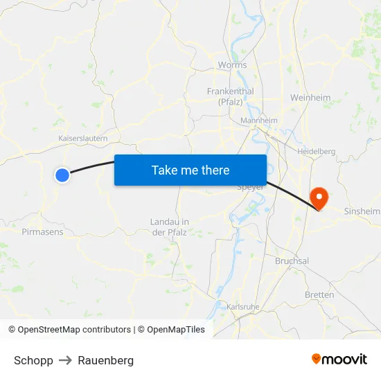 Schopp to Rauenberg map