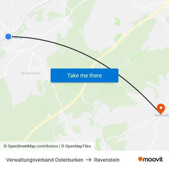 Verwaltungsverband Osterburken to Ravenstein map