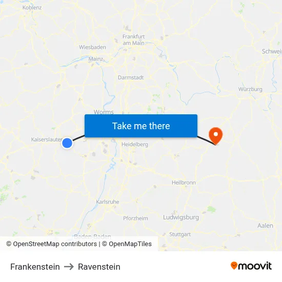 Frankenstein to Ravenstein map