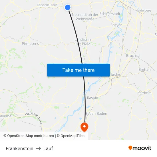 Frankenstein to Lauf map