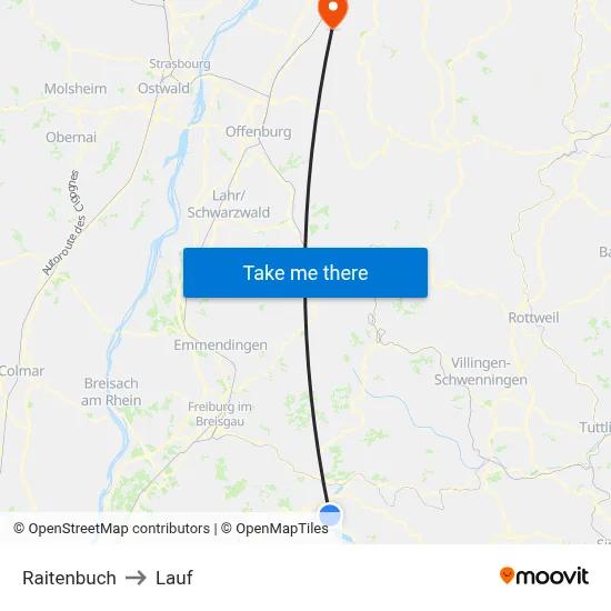 Raitenbuch to Lauf map