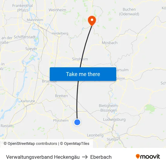 Verwaltungsverband Heckengäu to Eberbach map
