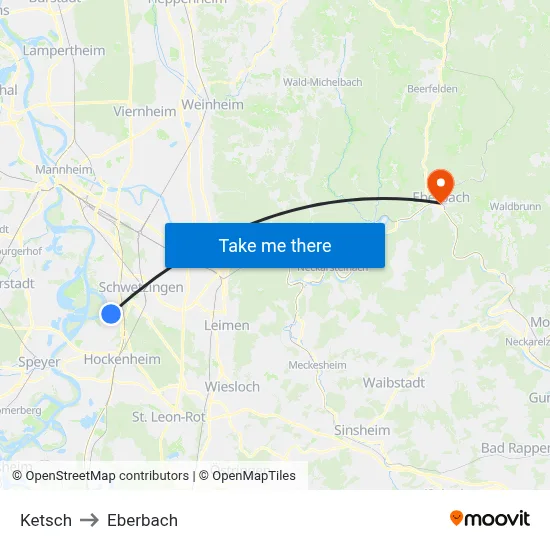 Ketsch to Eberbach map