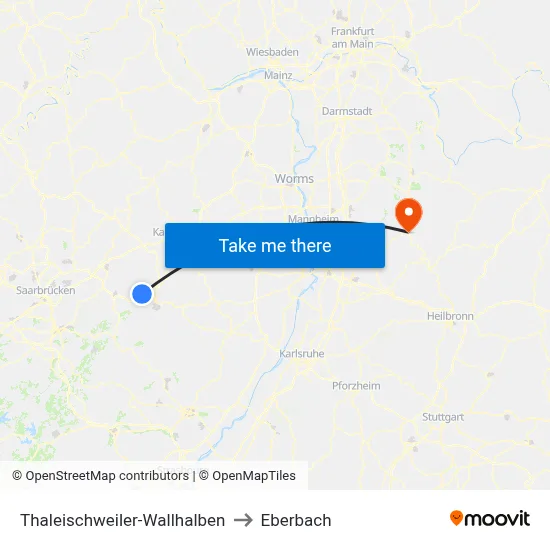 Thaleischweiler-Wallhalben to Eberbach map