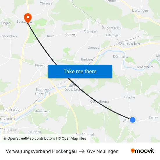 Verwaltungsverband Heckengäu to Gvv Neulingen map