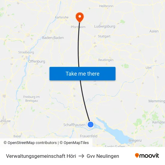 Verwaltungsgemeinschaft Höri to Gvv Neulingen map