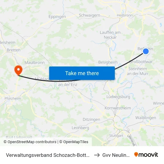 Verwaltungsverband Schozach-Bottwartal to Gvv Neulingen map