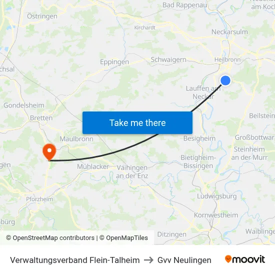 Verwaltungsverband Flein-Talheim to Gvv Neulingen map