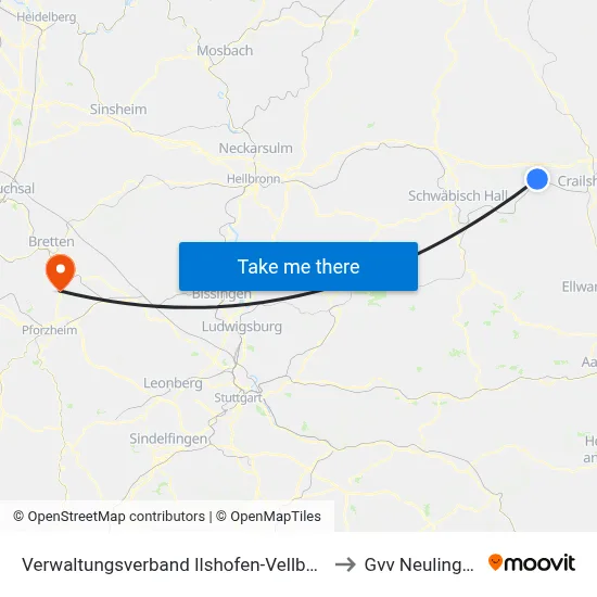 Verwaltungsverband Ilshofen-Vellberg to Gvv Neulingen map