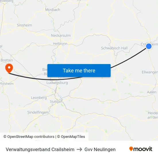 Verwaltungsverband Crailsheim to Gvv Neulingen map