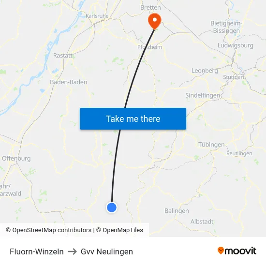Fluorn-Winzeln to Gvv Neulingen map