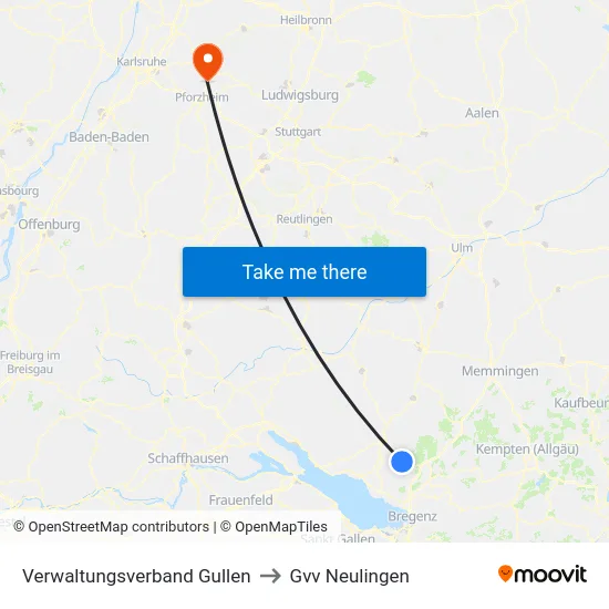 Verwaltungsverband Gullen to Gvv Neulingen map