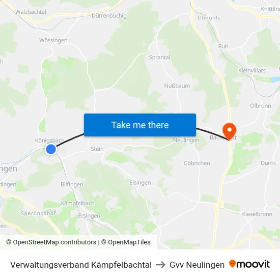 Verwaltungsverband Kämpfelbachtal to Gvv Neulingen map