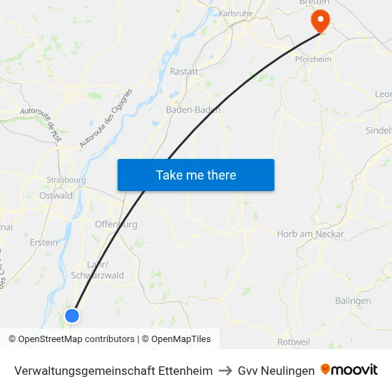 Verwaltungsgemeinschaft Ettenheim to Gvv Neulingen map