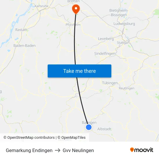 Gemarkung Endingen to Gvv Neulingen map