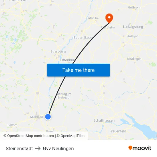Steinenstadt to Gvv Neulingen map