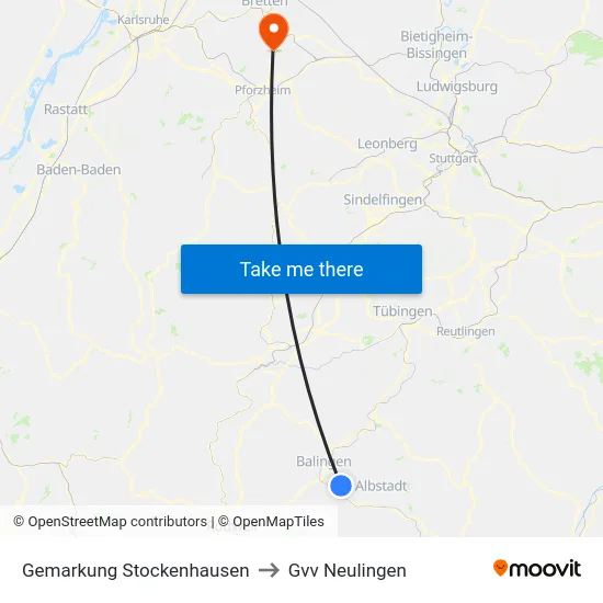 Gemarkung Stockenhausen to Gvv Neulingen map