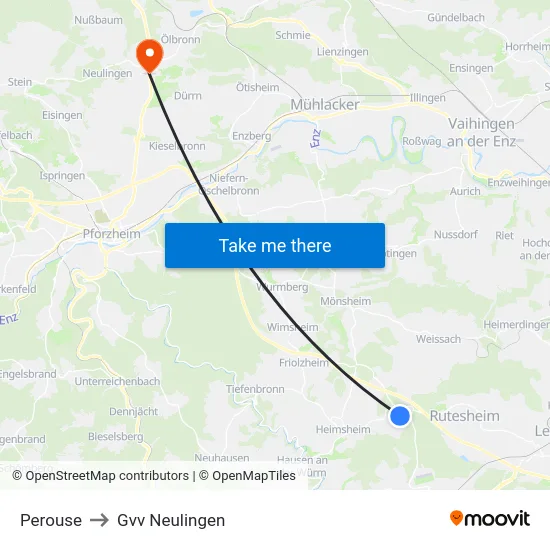 Perouse to Gvv Neulingen map