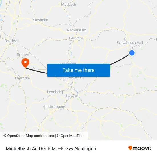Michelbach An Der Bilz to Gvv Neulingen map