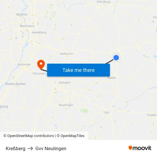 Kreßberg to Gvv Neulingen map