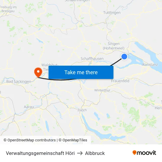 Verwaltungsgemeinschaft Höri to Albbruck map