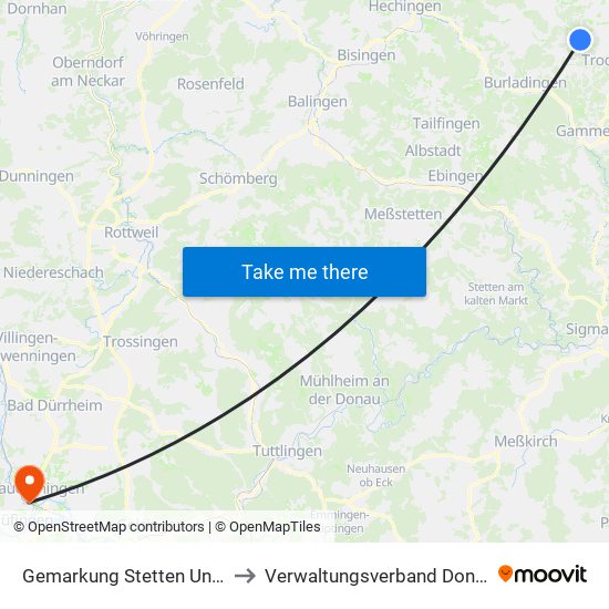 Gemarkung Stetten Unter Holstein to Verwaltungsverband Donaueschingen map