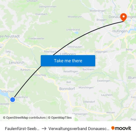 Faulenfürst-Seebrugg to Verwaltungsverband Donaueschingen map