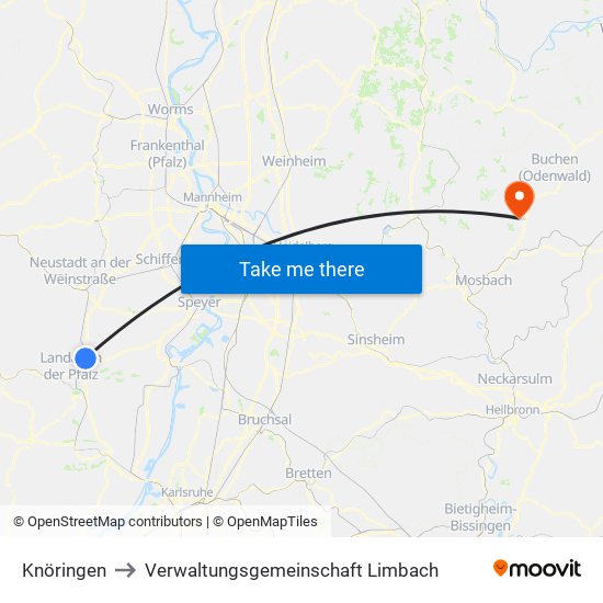 Knöringen to Verwaltungsgemeinschaft Limbach map