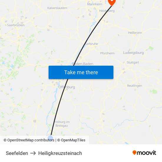 Seefelden to Heiligkreuzsteinach map