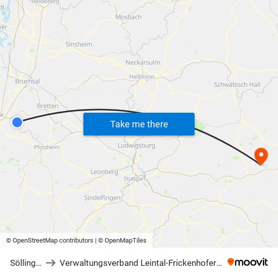 Söllingen to Verwaltungsverband Leintal-Frickenhofer Höhe map