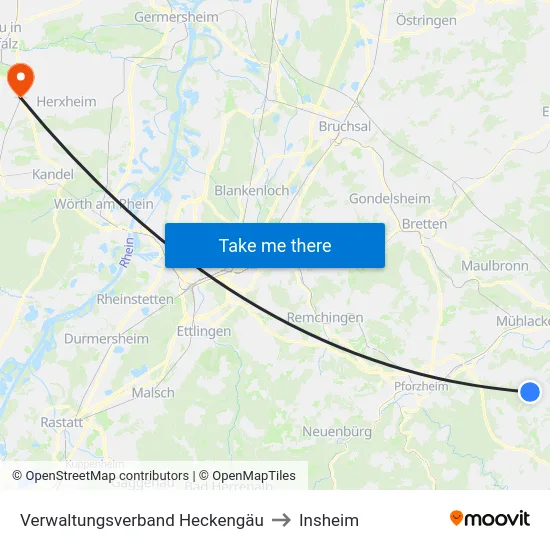 Verwaltungsverband Heckengäu to Insheim map