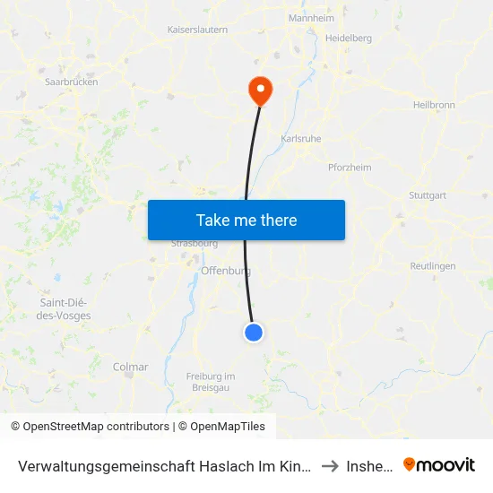 Verwaltungsgemeinschaft Haslach Im Kinzigtal to Insheim map
