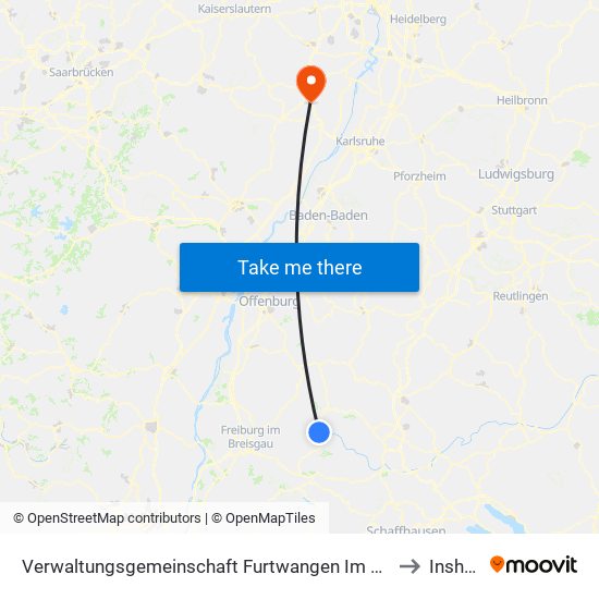 Verwaltungsgemeinschaft Furtwangen Im Schwarzwald to Insheim map
