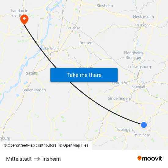 Mittelstadt to Insheim map