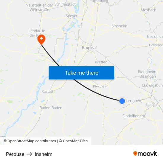 Perouse to Insheim map