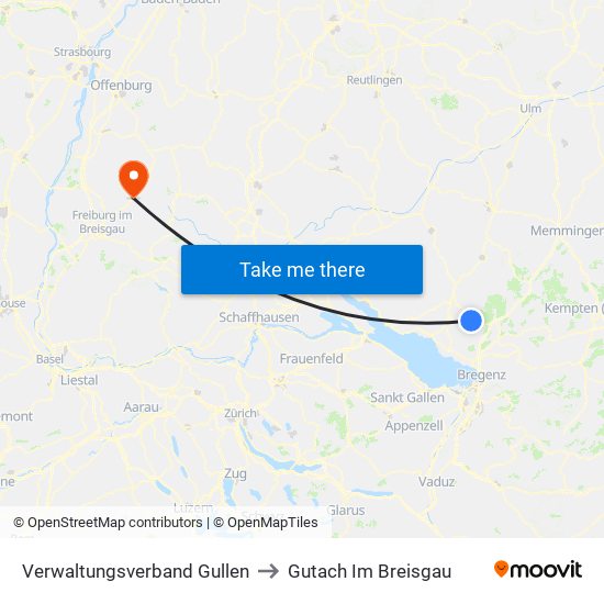 Verwaltungsverband Gullen to Gutach Im Breisgau map
