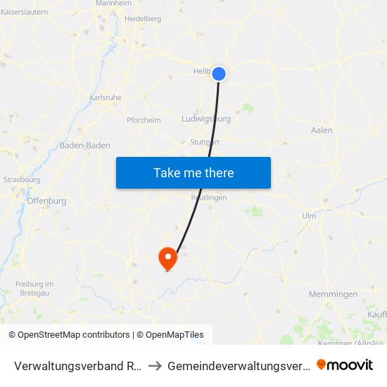 Verwaltungsverband Raum Weinsberg to Gemeindeverwaltungsverband Meßstetten map