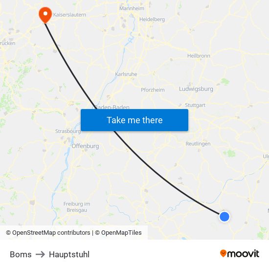 Boms to Hauptstuhl map