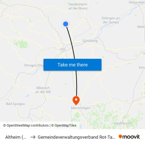 Altheim (Alb) to Gemeindeverwaltungsverband Rot-Tannheim map